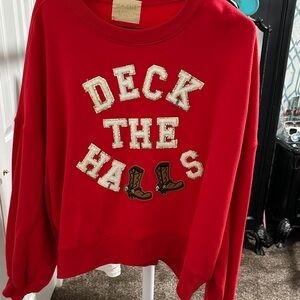 Judith March Vibrant Red Sweatshirt